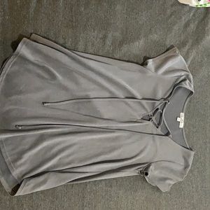 Gray size small tie up shirt Moa moa brand